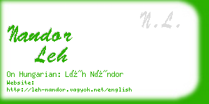 nandor leh business card